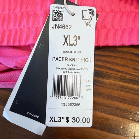 Adidas Women's Bright Pink Athletic Shorts XL - Picture 8 of 10